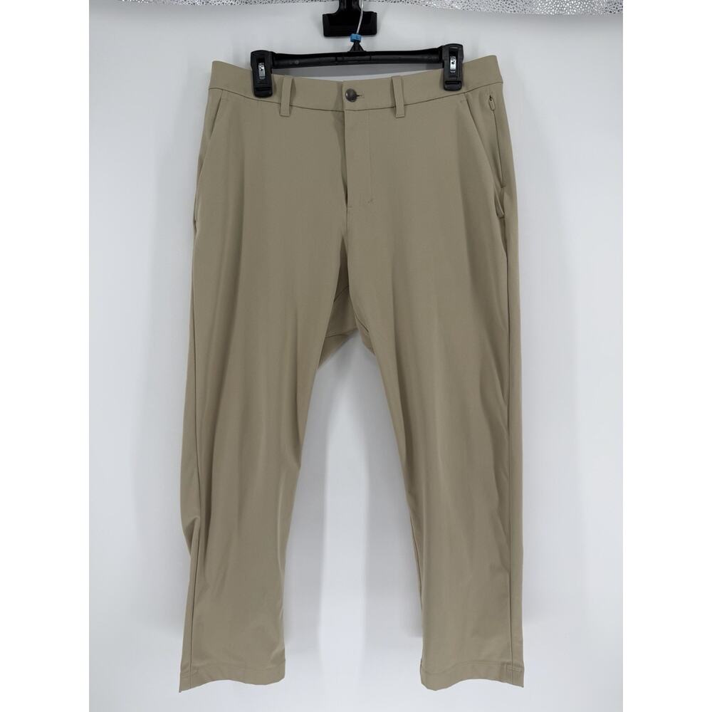 Men's LULULEMON 32 x 27 Khaki Commission Slim Leg Pants